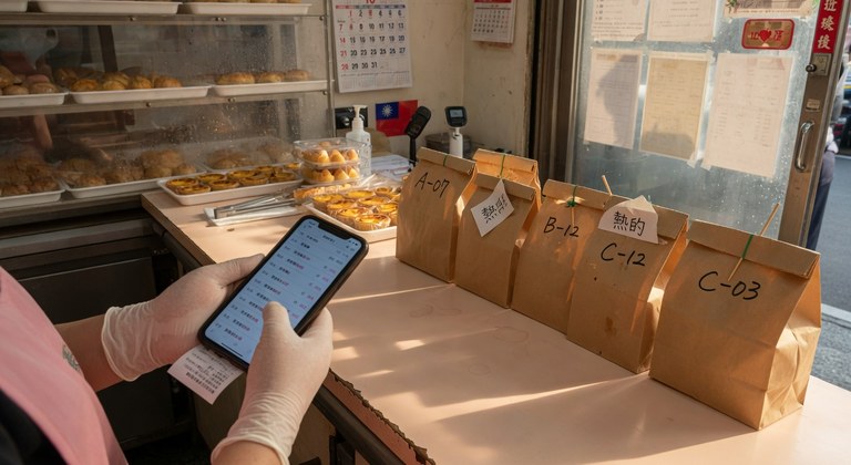 在地小店以手機接收線上訂單