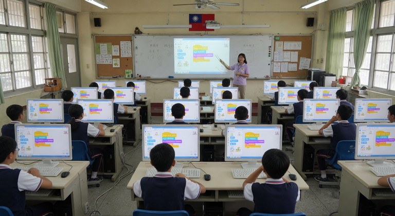 偏鄉國中學生參加程式與網頁設計營
